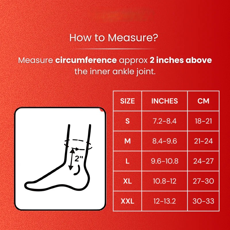 Ankle Support with Binder | Compression for Sprains, Pain Relief & Post-Cast Care