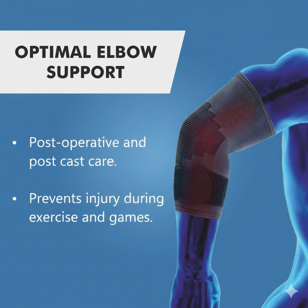 Elbow Support with Strap | Adjustable Compression for Elbow Pain Relief & Sports Stability