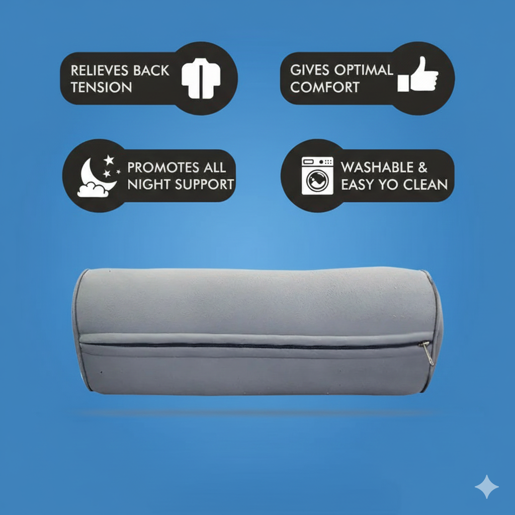 Cervical Pillow (Round) | Ergonomic Neck Support for Pain Relief & Comfortable Sleep