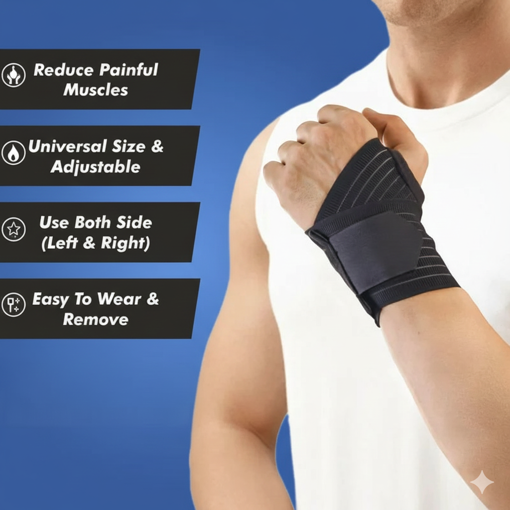 Wrist Brace with Thumb Support | Adjustable Wrist Support for Workout & Pain Relief