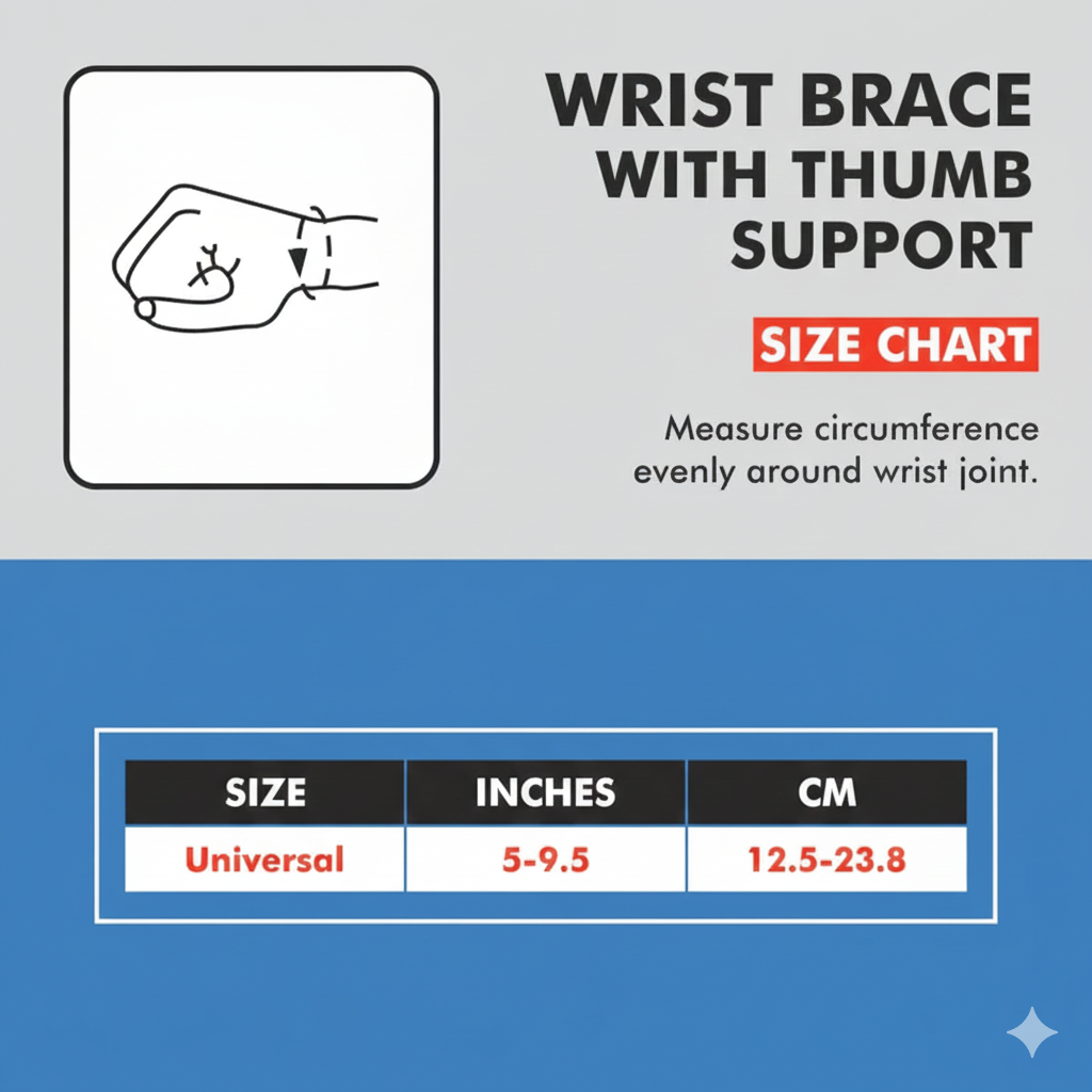 Wrist Brace with Thumb Support | Adjustable Wrist Support for Workout & Pain Relief